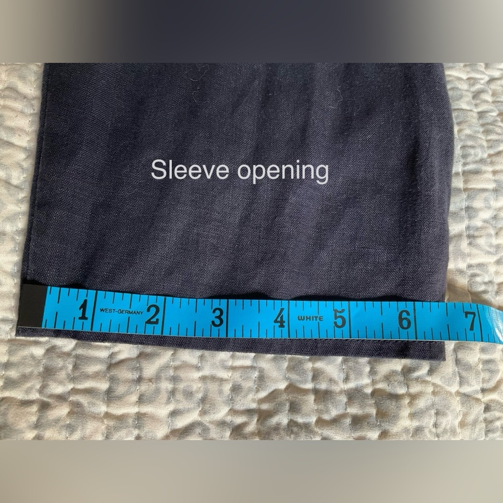 Lands’End Linen Beaded Tunic, navy blue - Picture 12 of 16